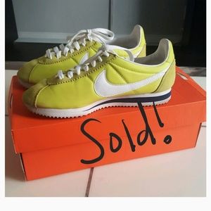 Nike Cortez Lime Green size Men's 6 fits Woman 8